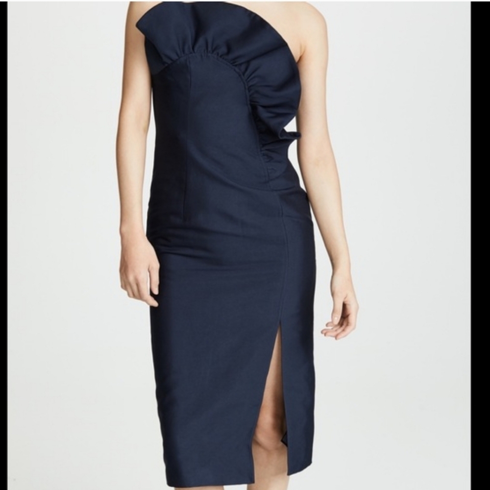 KEEPSAKE Elegant Navy Midi Dress